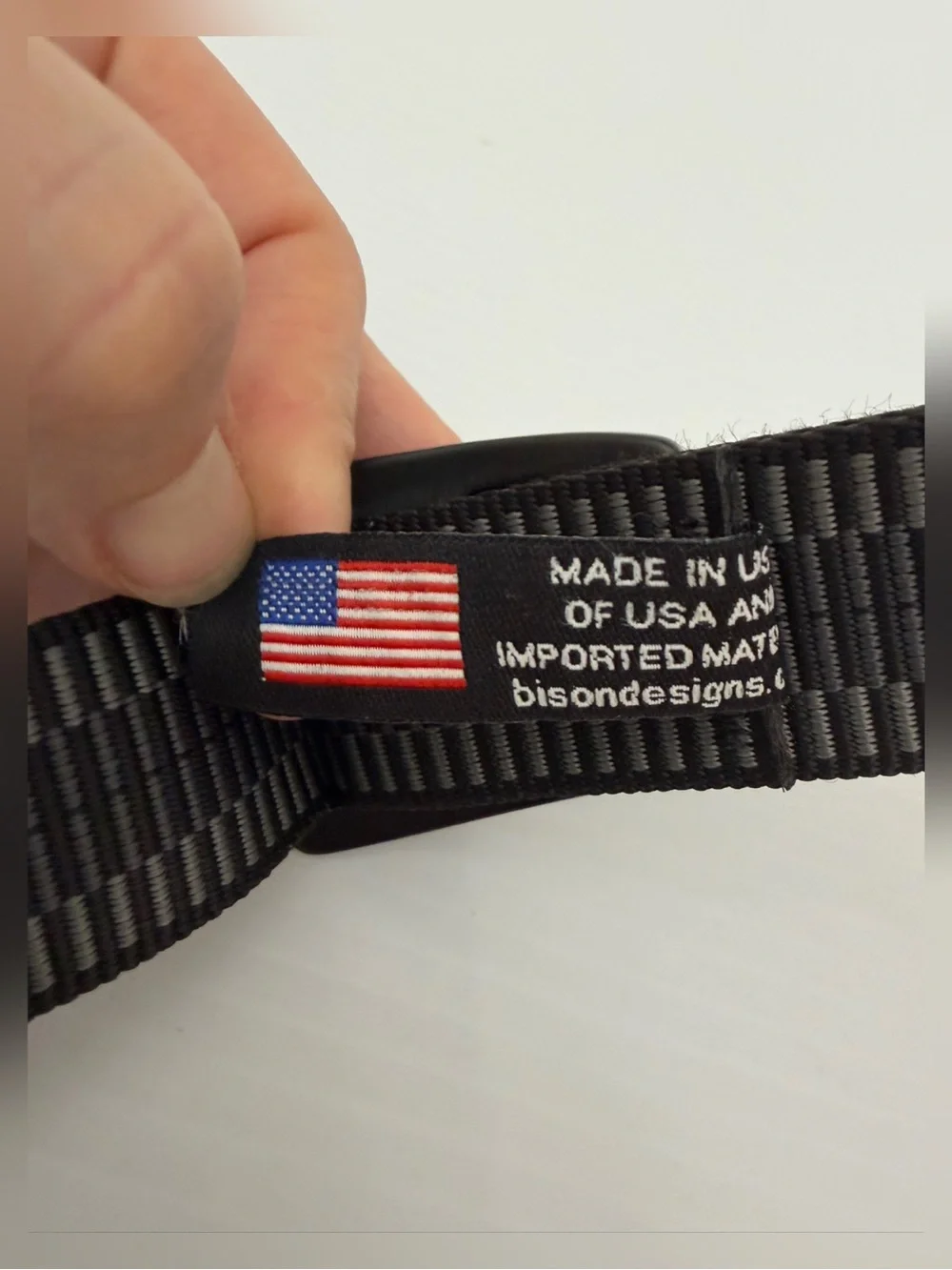 Bison Designs Stealth Black Buckle Belt - M